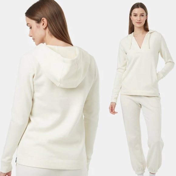 tentree Tops - TENTREE SeaFleece Placket Hoodie Size Medium